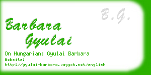 barbara gyulai business card